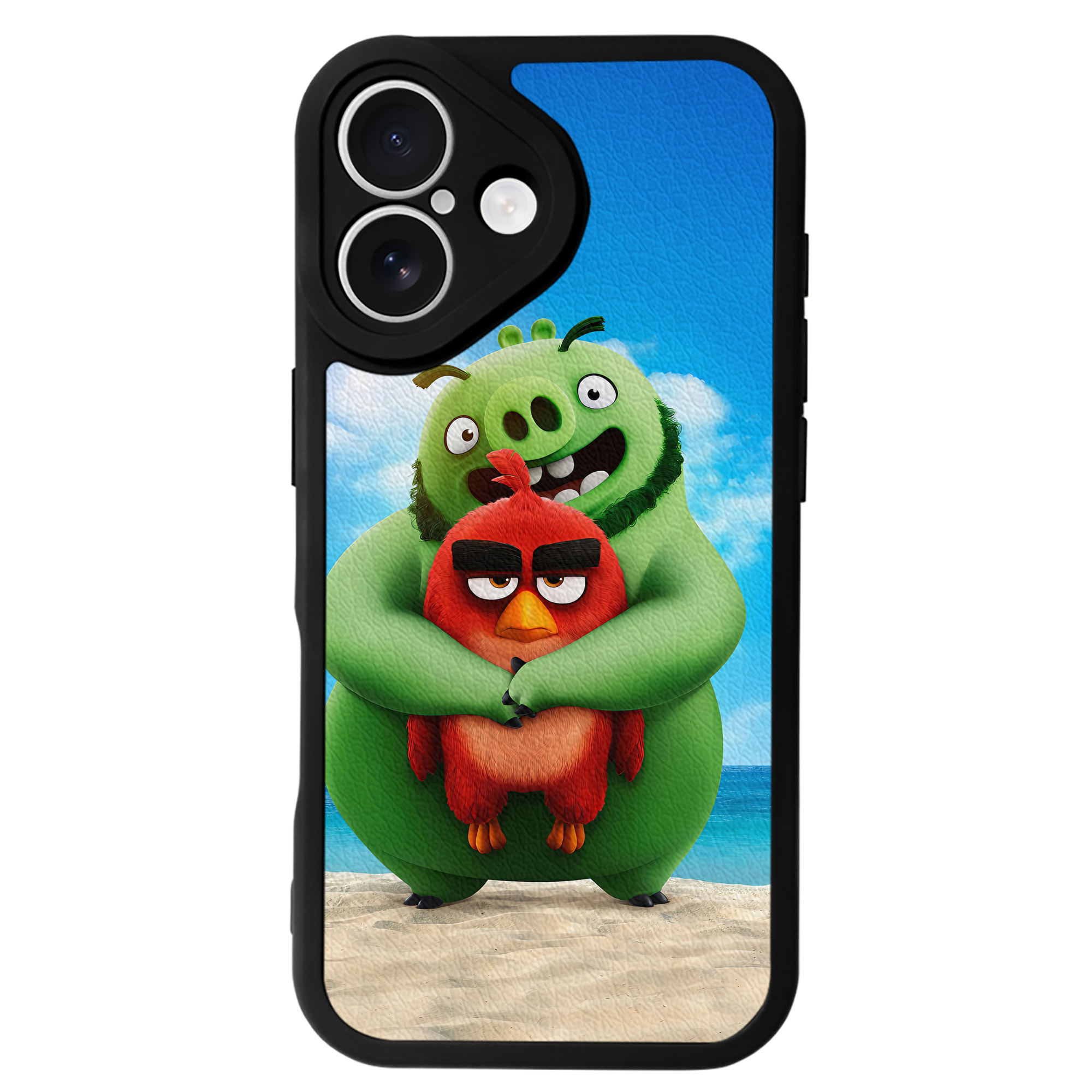（画像用） Angry Birds アングリーバード 【iPhone 16シリーズ対応】シリコンスマホケース（レザー調） 材質：シリコン